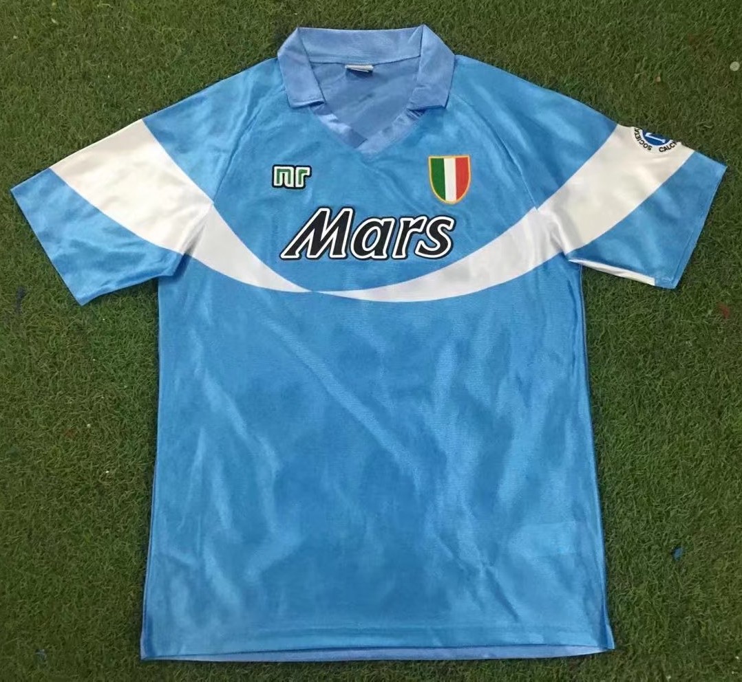 90-91 Retro version Napoli Blue Thailand Soccer Jersey AAA-506