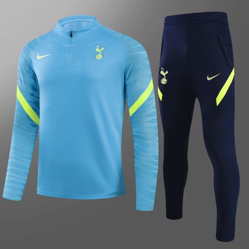 2021/2022 Tottenham Hotspur Lake Blue Thailand Soccer Tracksuit Uniform-GDP