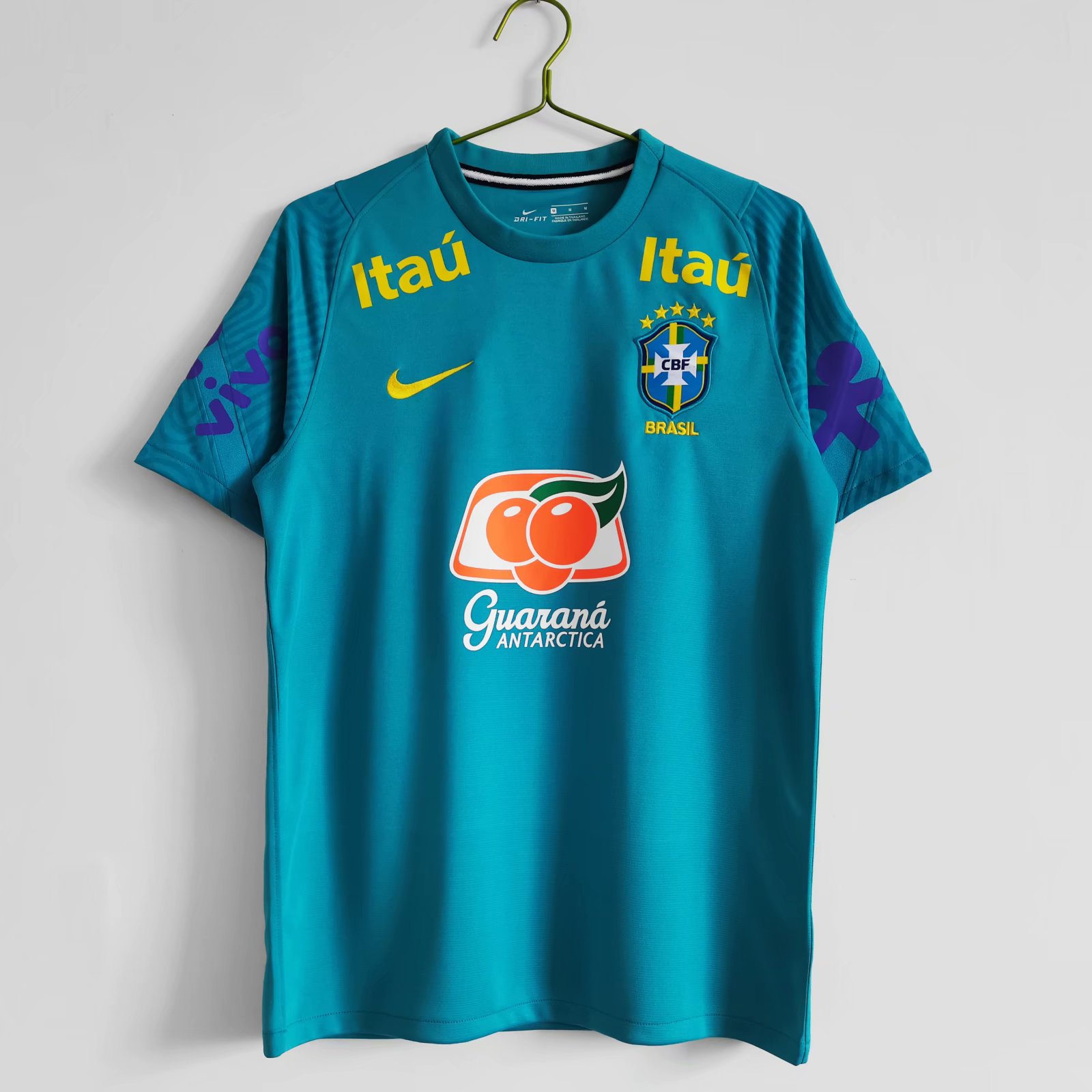 2020-2021 Brazil Fluorescent Blue Thailand Training Soccer Jersey-710
