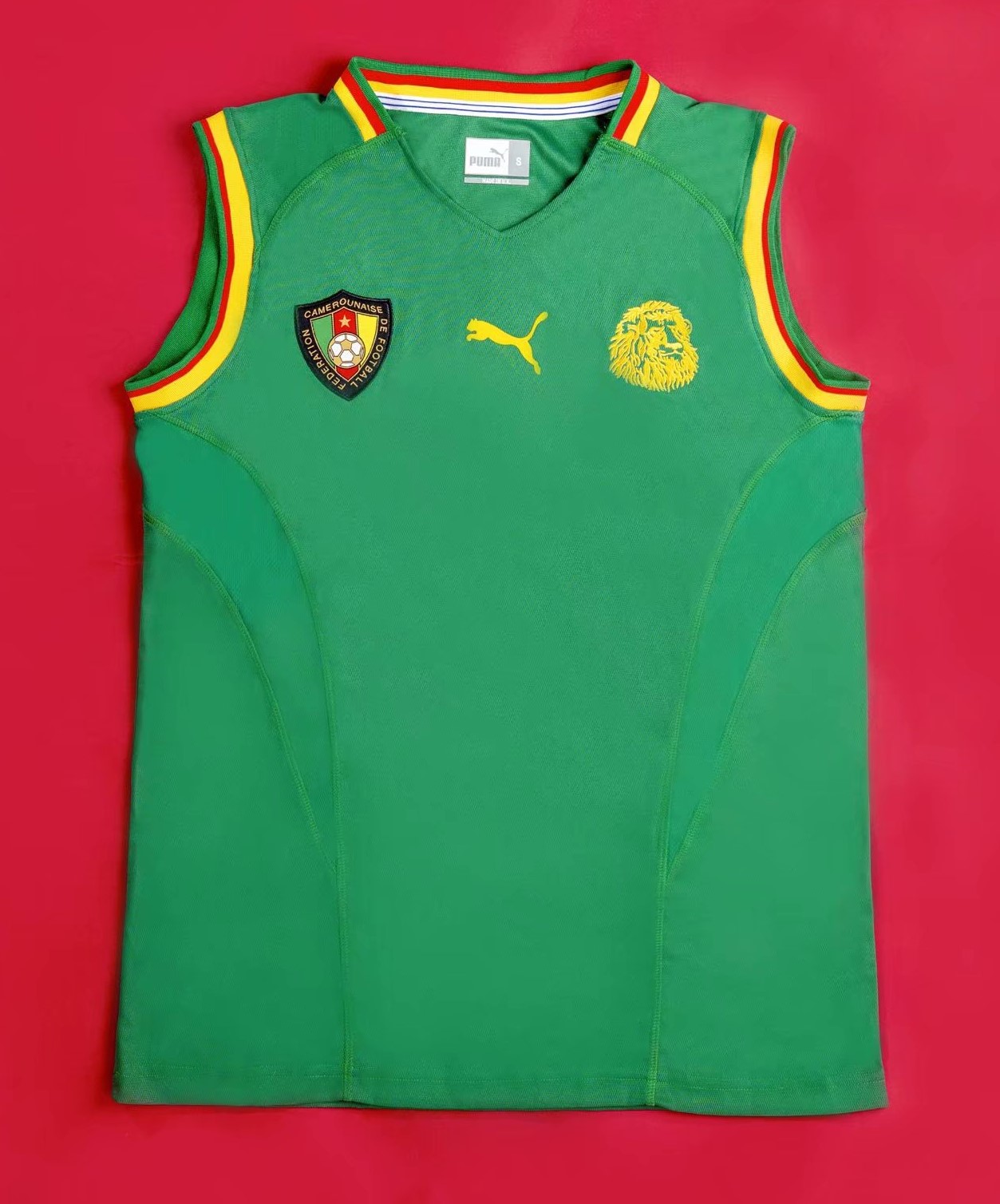 02 Retro Version Cameroon Home Green Thailand Soccer Jersey-1041
