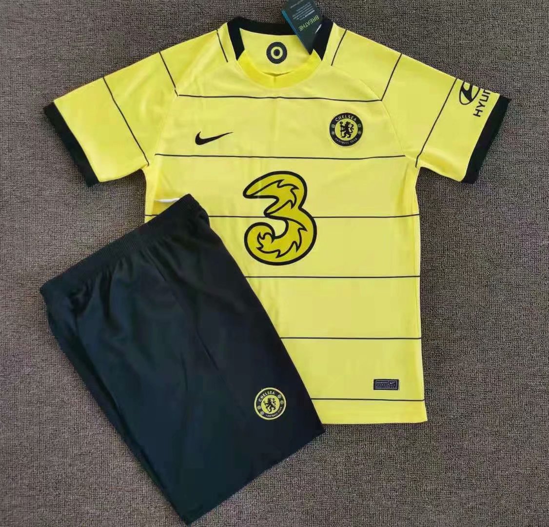 2021/22 Chelsea Away Yellow Soccer Uniform-LS