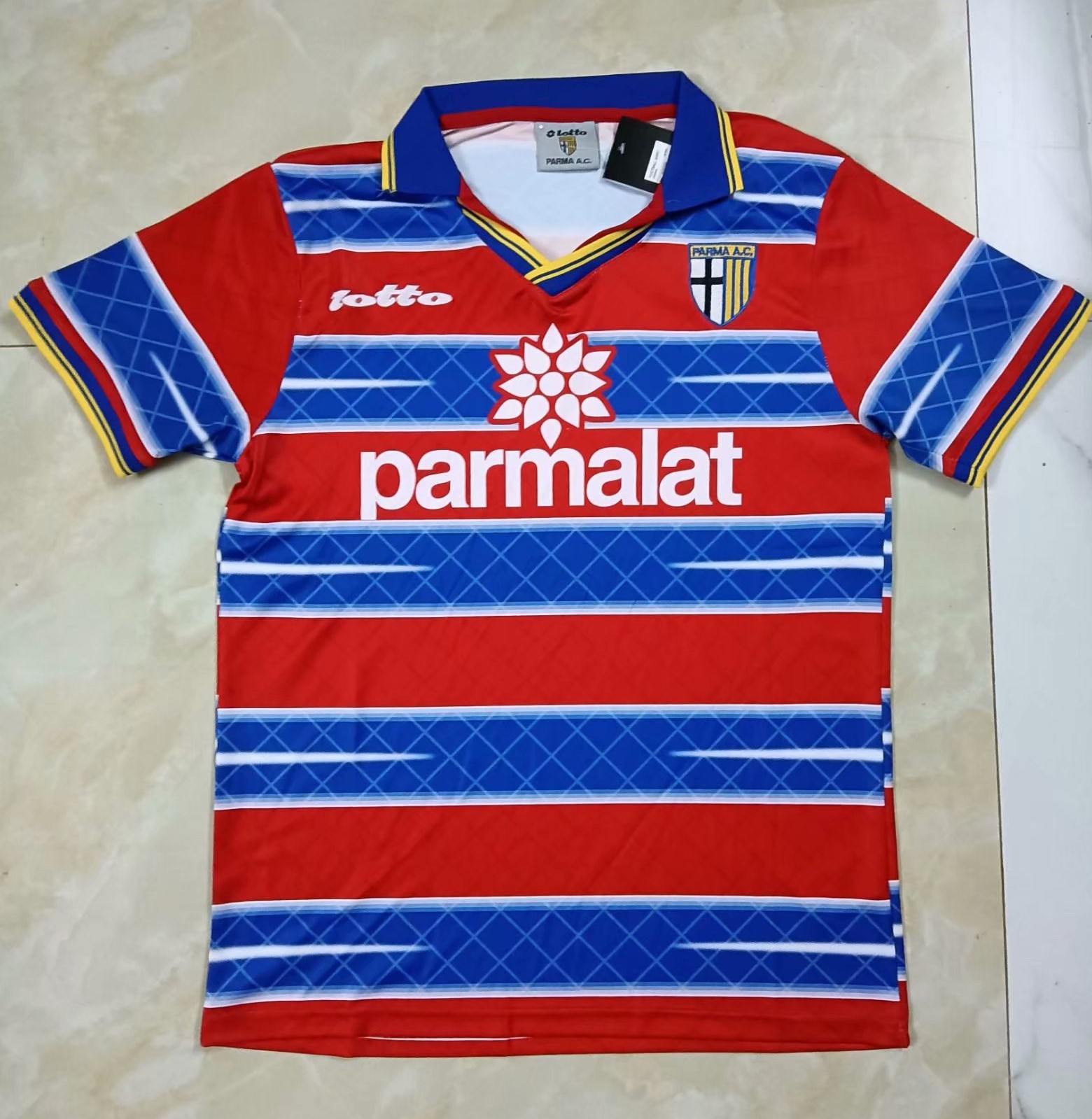 98-99 Retro Version Parma Calcio 1913 Blue & RedThailand Soccer Jersey AAA-503