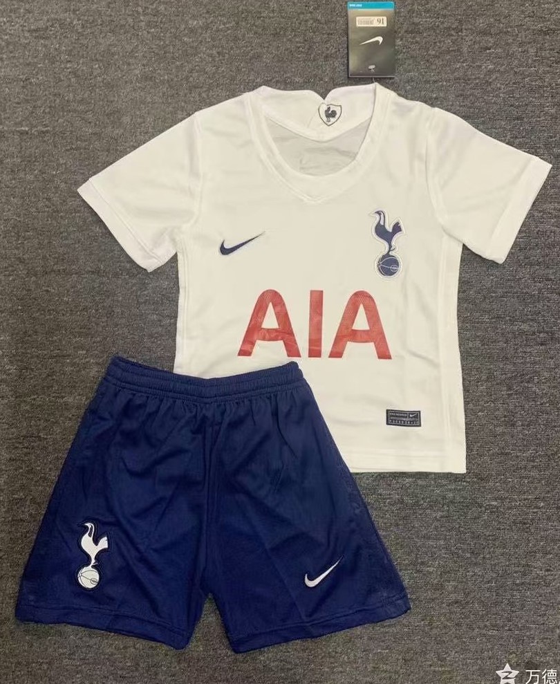 2021-22 Tottenham Hotspur Home White Kid/Youth Soccer Uniform-516