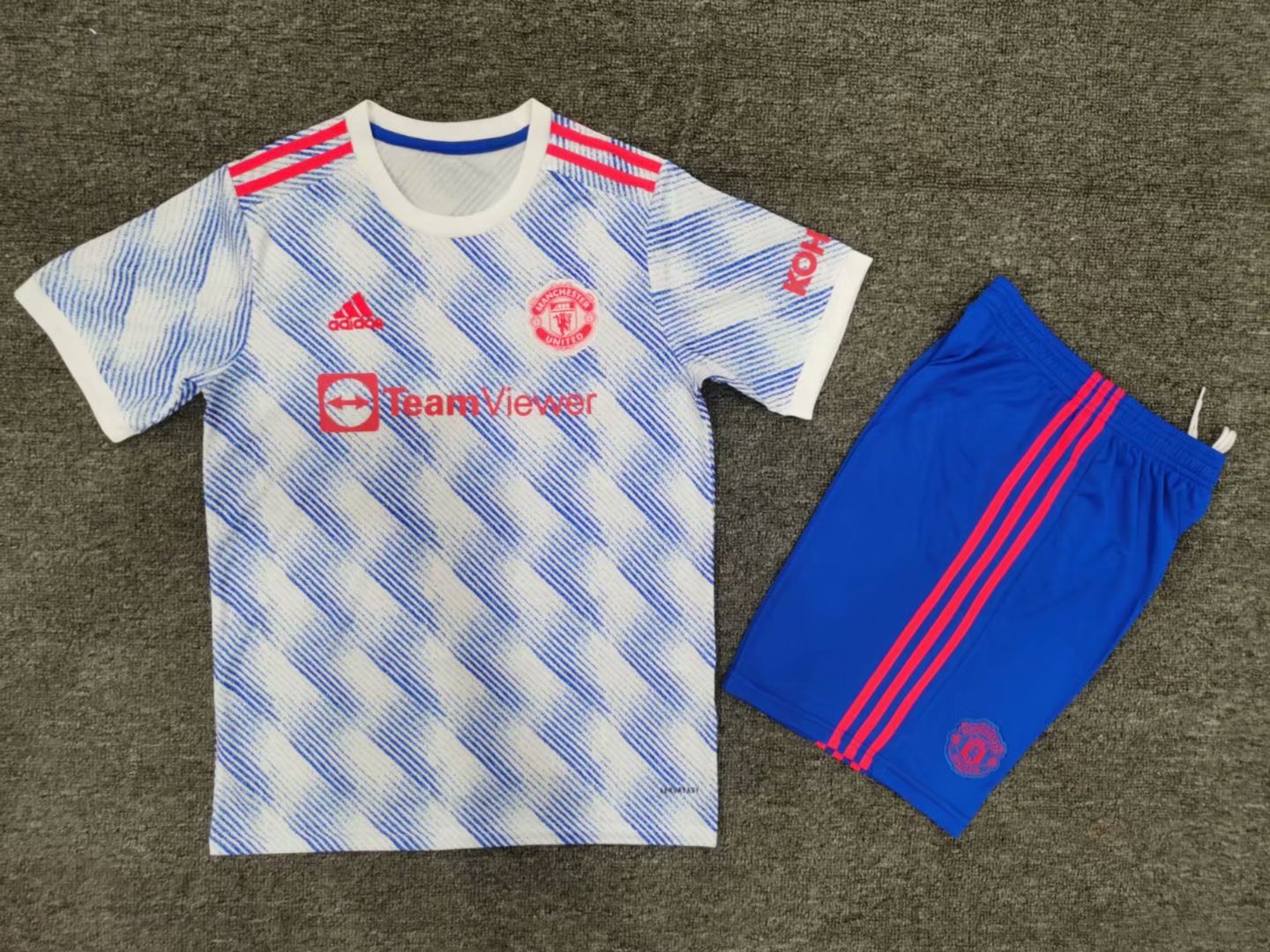 2021-22 Manchester United Light Blue Soccer Uniform-DG/302