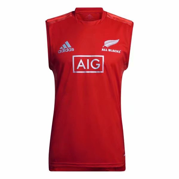 All Black Red Thailand Rugby Vest-805