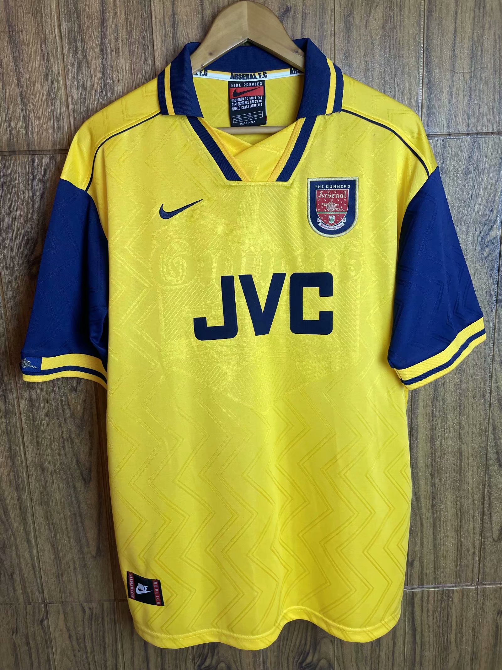 96-97 Retro Version Arsenal Away Yellow Thailand Soccer Jersey AAA-601/811