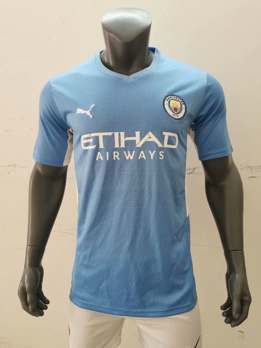 2021-22  Manchester City Home Blue Thailand Soccer Jersey AAA-406/416