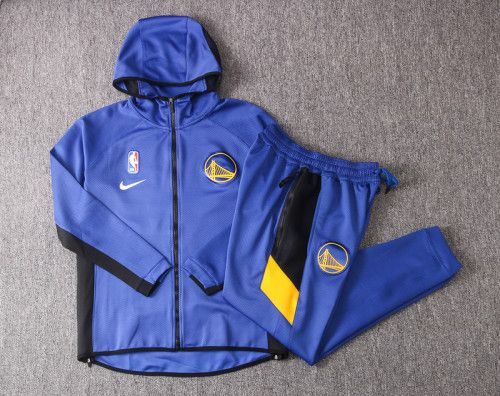 2020-2021 NBA  Golden State Warriors Blue With Hat Jacket Uniform With Hat-815