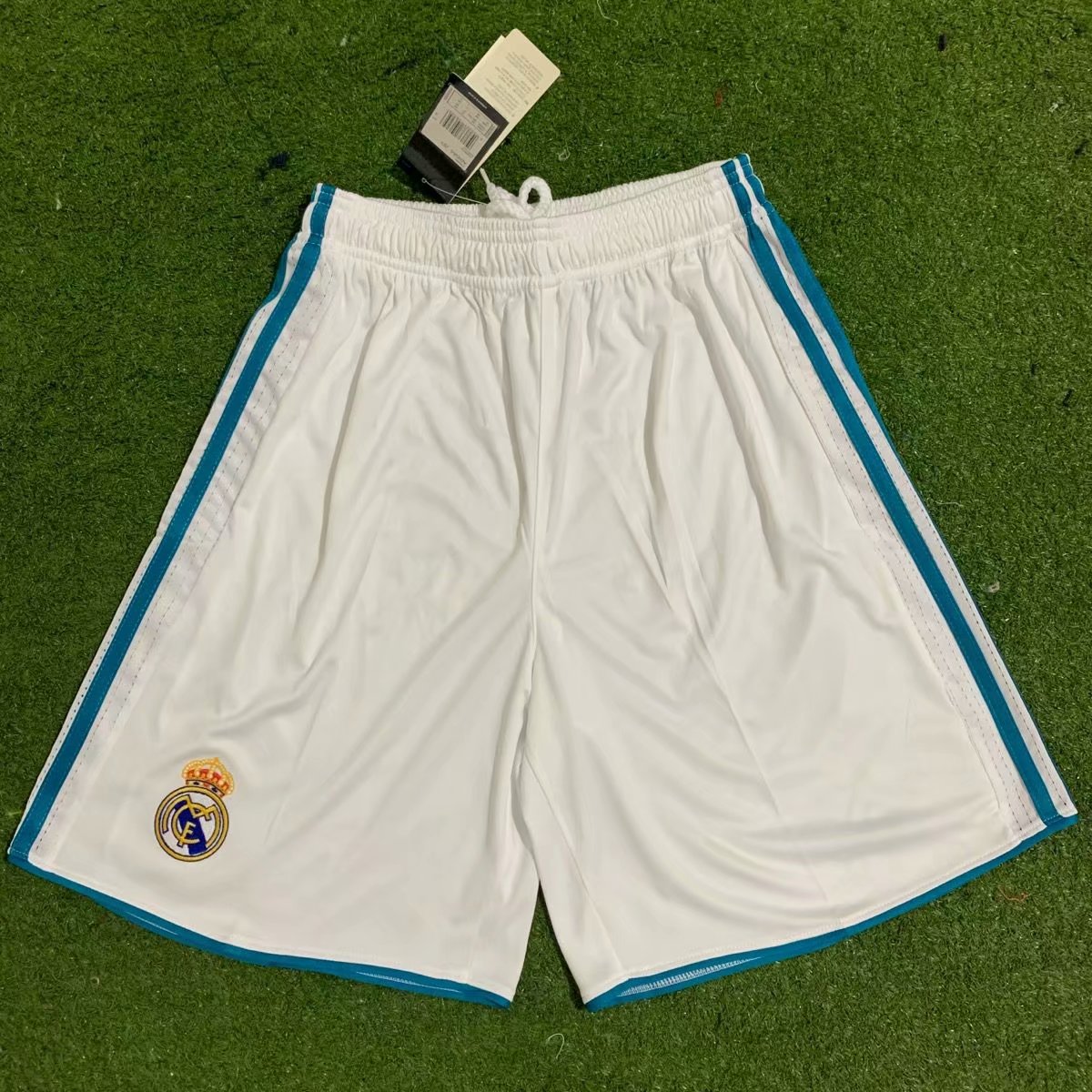 17-18 Real Madrid Home White Thailand Soccer Shorts-301