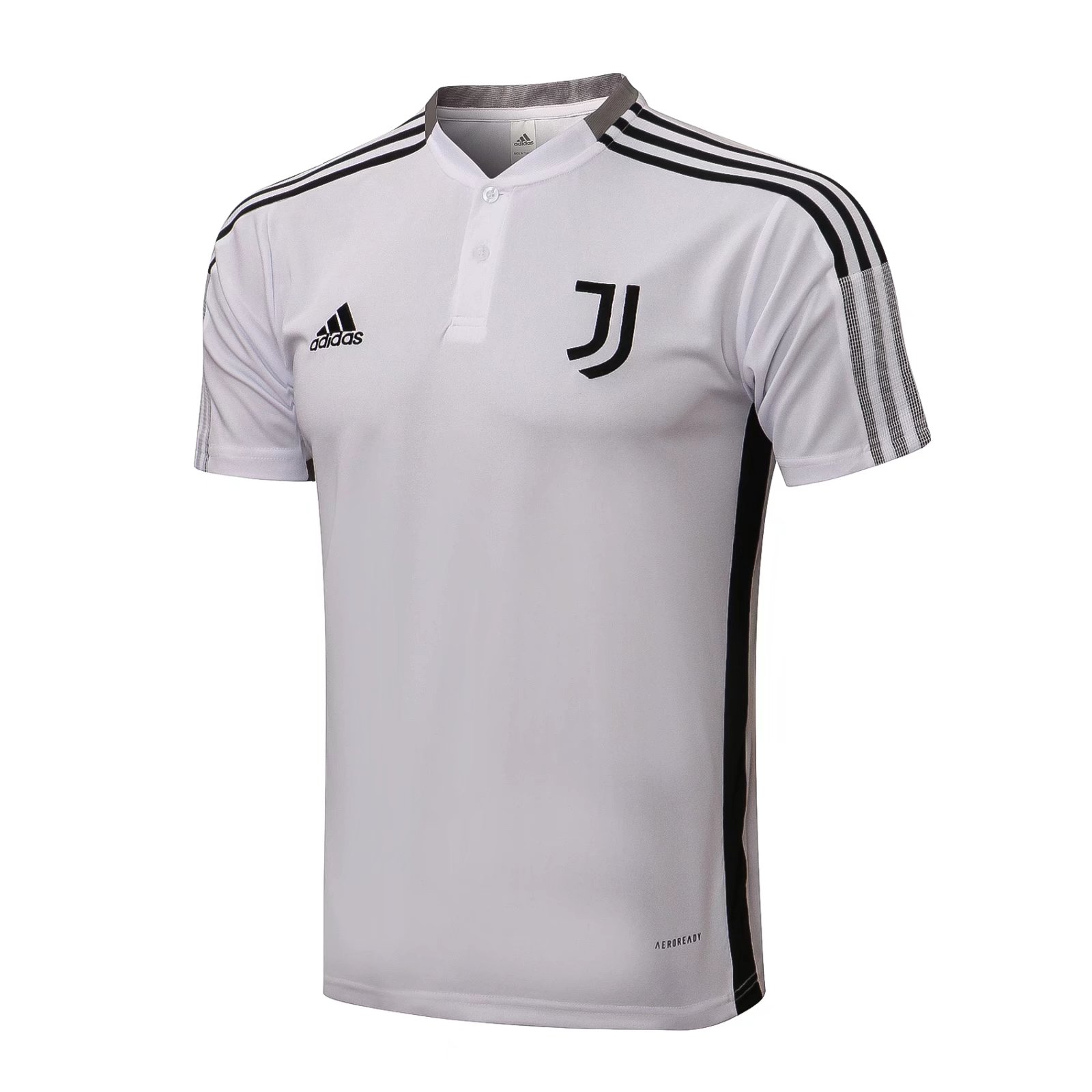 2021/2022 Juventus Black & White V Collar Thailand Soccer Polo Shirts-815