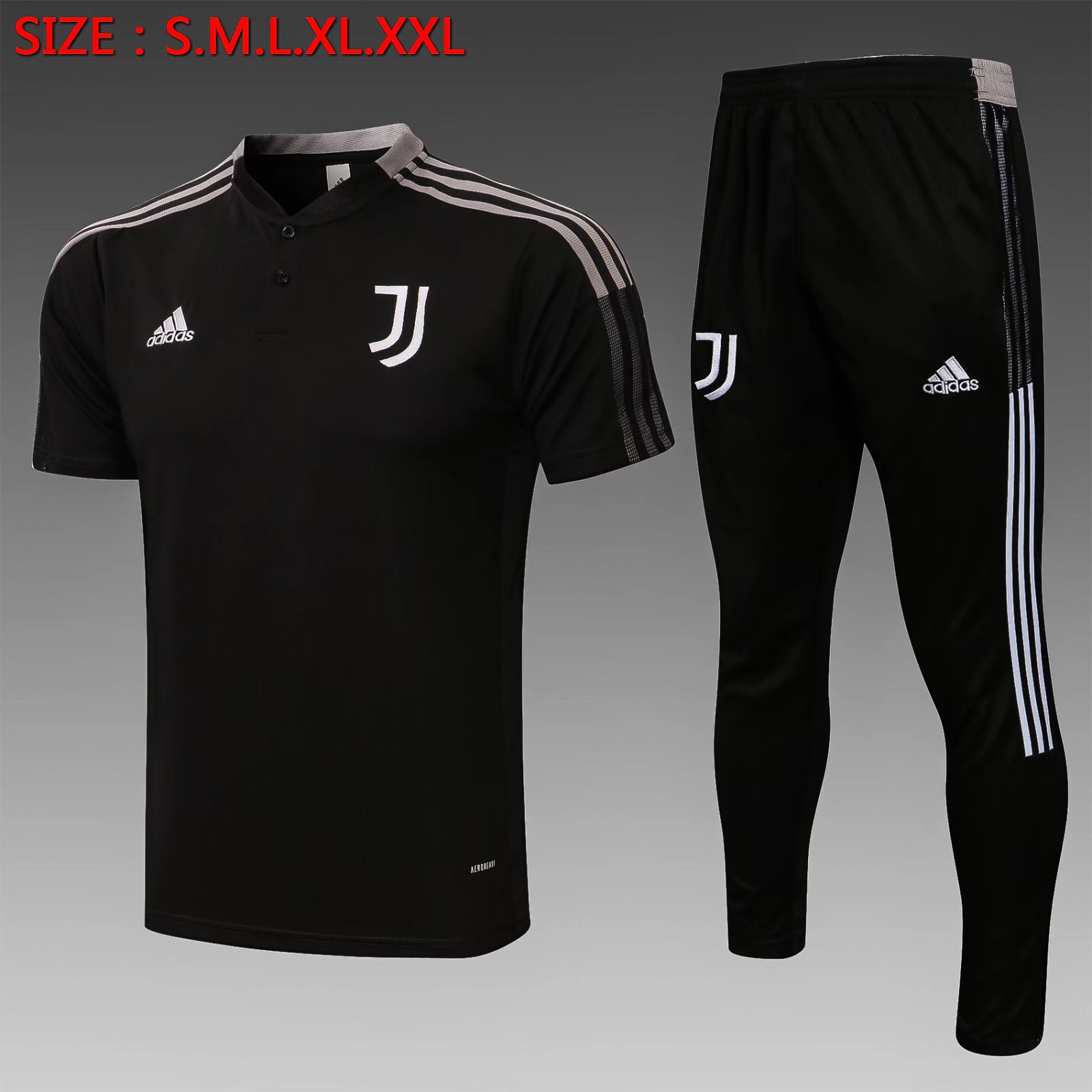 2021/2022 Juventus Black Thailand Soccer Polo Uniform-815