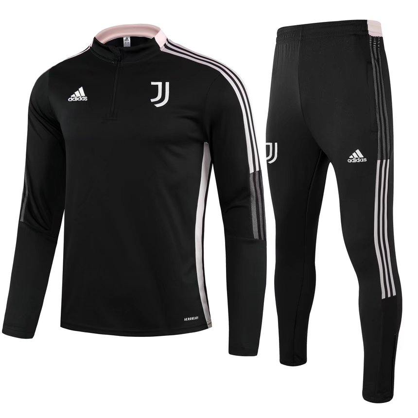 2021-22 Juventus Black Kids/Youth Tracksuit Uniform-GDP