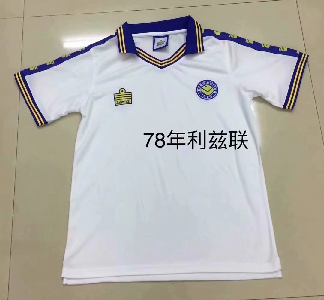 78 Retro Version Leeds United Home WhiteThailand Soccer jersey AAA-709