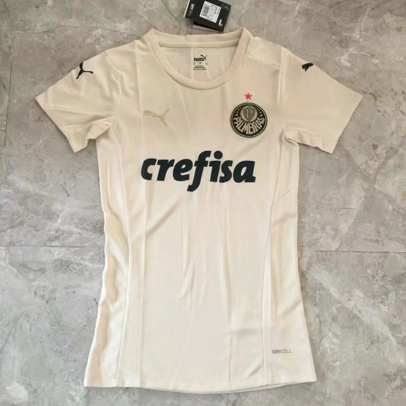 2021/22 Palmeiras 2nd Away White Thailand Female Soccer Jersey AAA-222