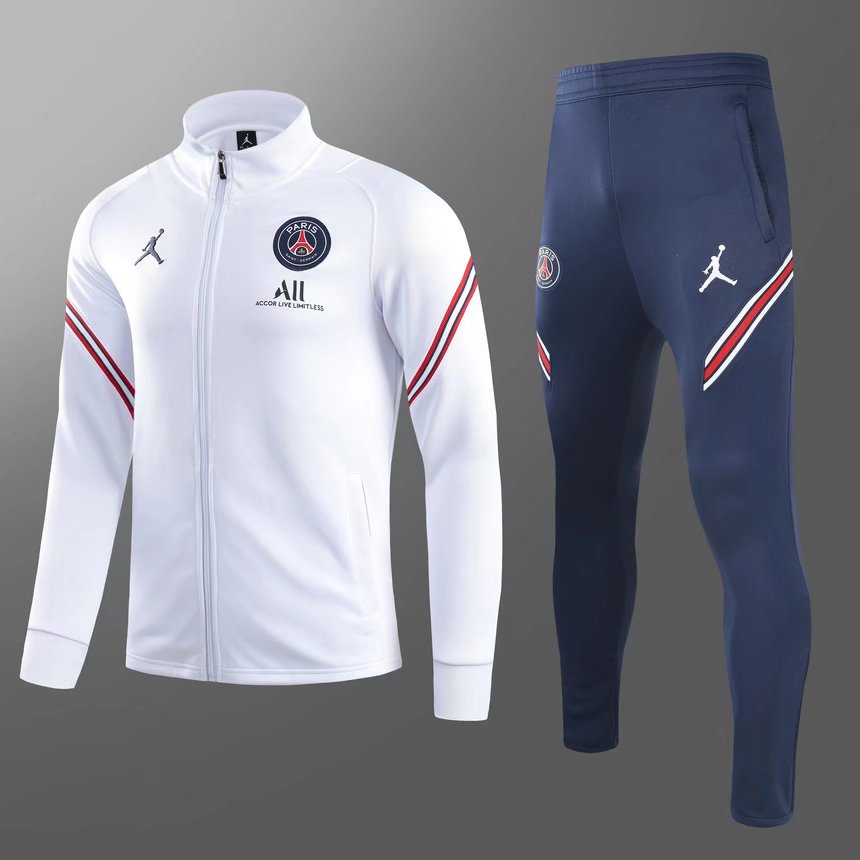 2021/2022 Paris SG White Soccer Jacket Uniform-411/GDP