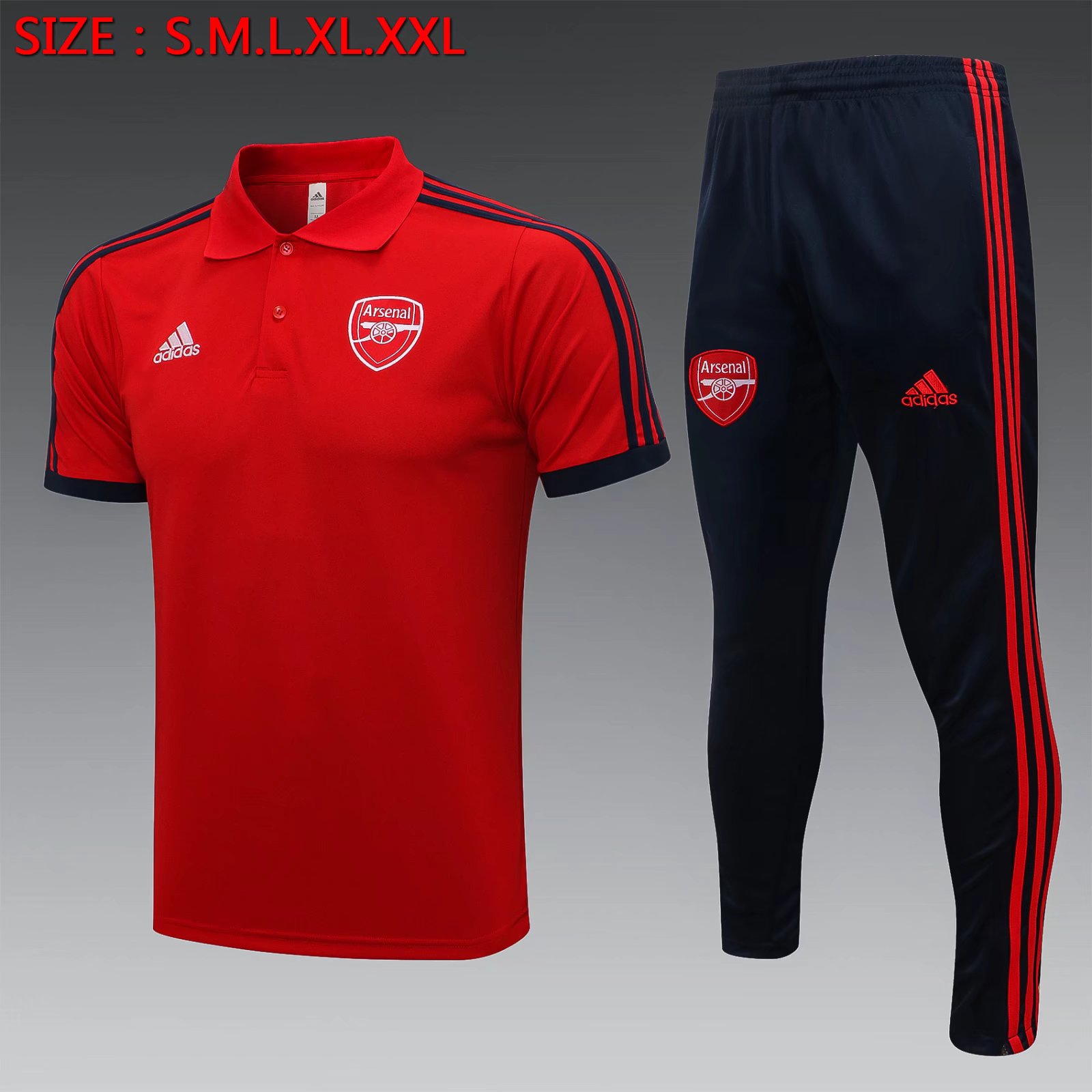 2021/22 Arsenal Red Thailand Polo Uniform-815