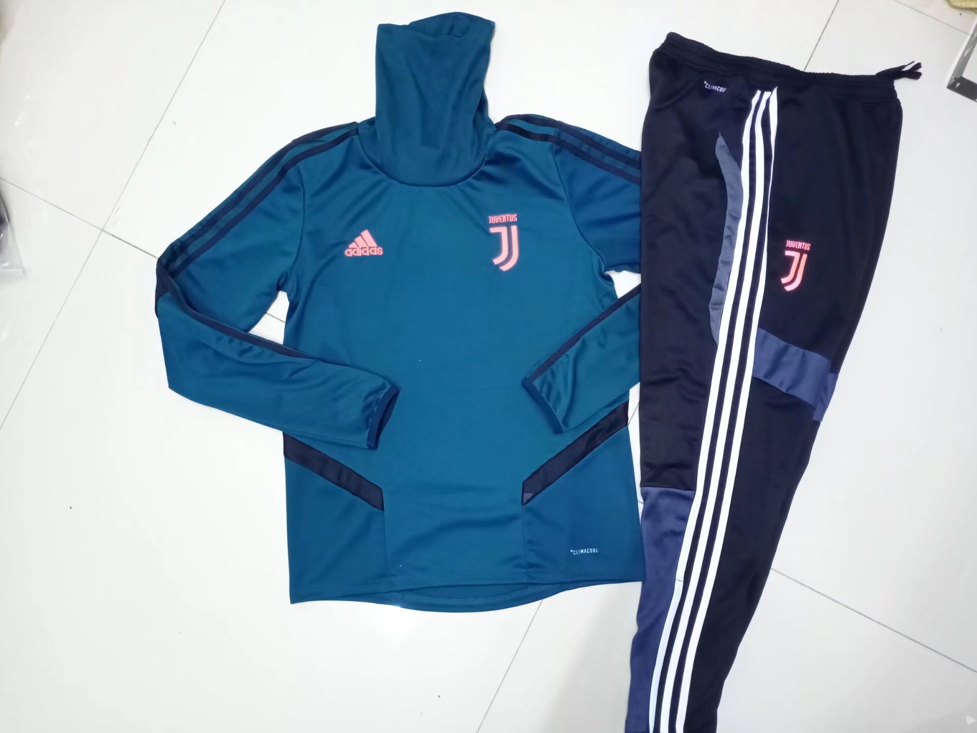 2019 Juventus Dark Green Black Thailand Soccer Tracksuit Uniform-GDP