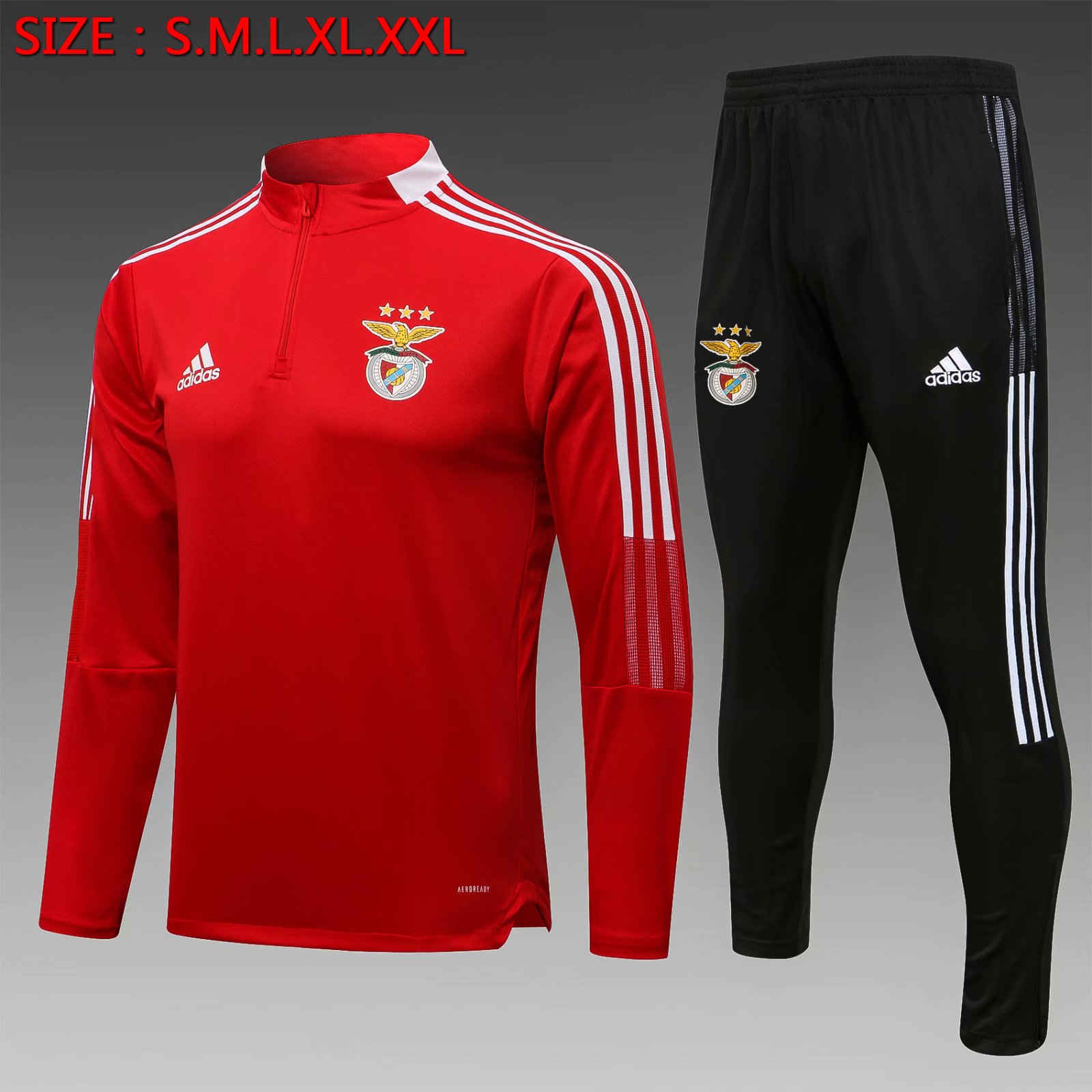 2021-22 Benfica Red Thailand Tracksuit Uniform-815