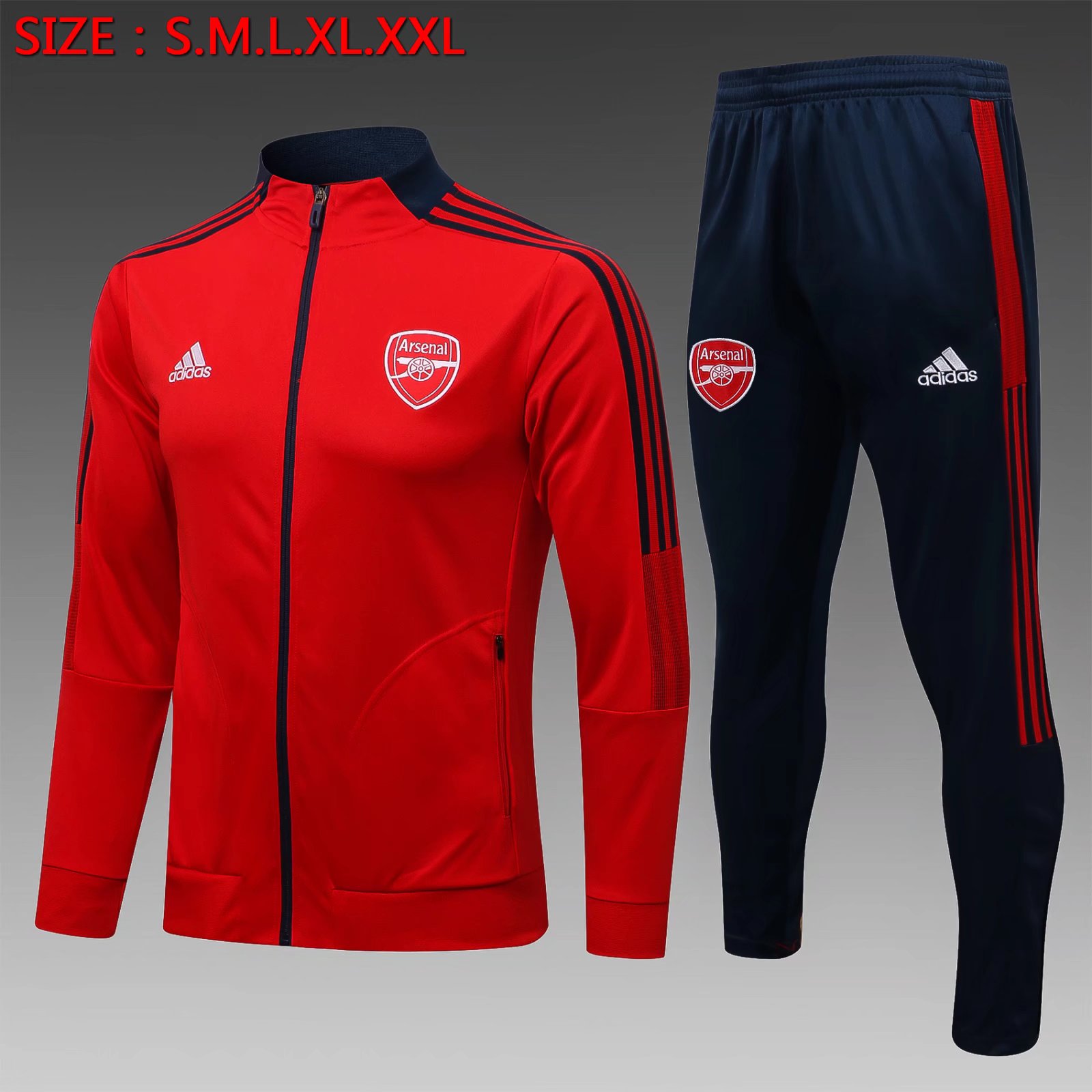 2021-2022 Arsenal Red Soccer Jacket Uniform-815