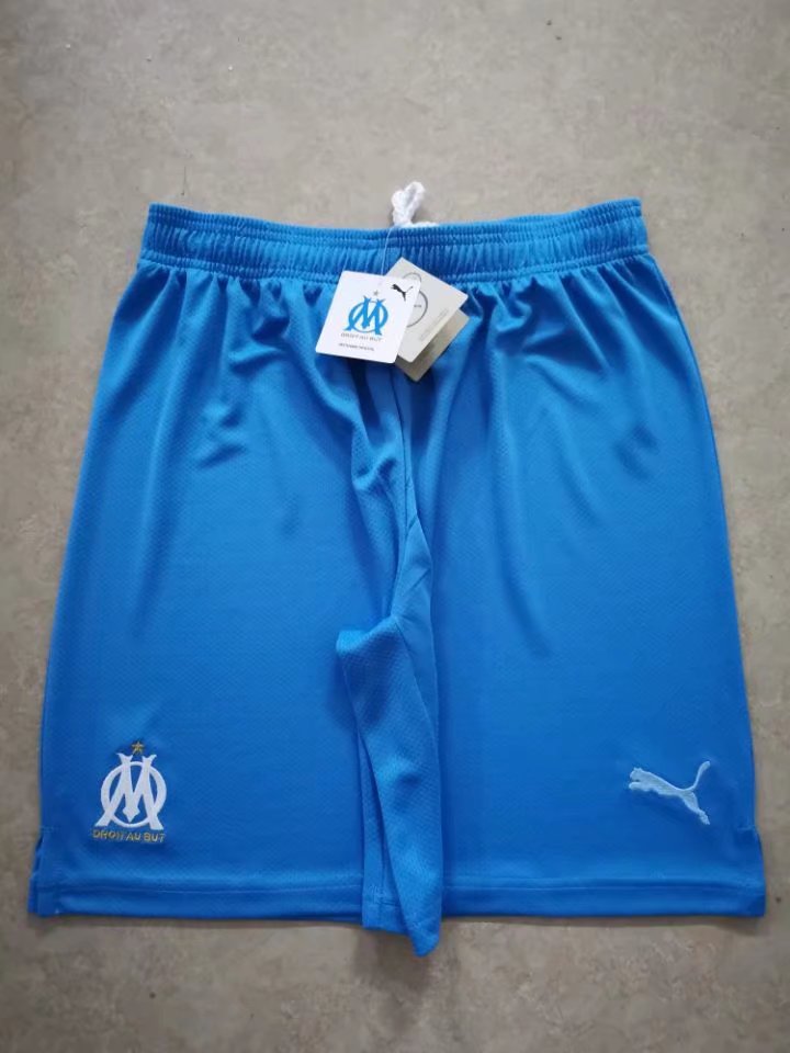 2021/22 Olympique de Marseille 2nd Away Blue Thailand Soccer Shorts-315