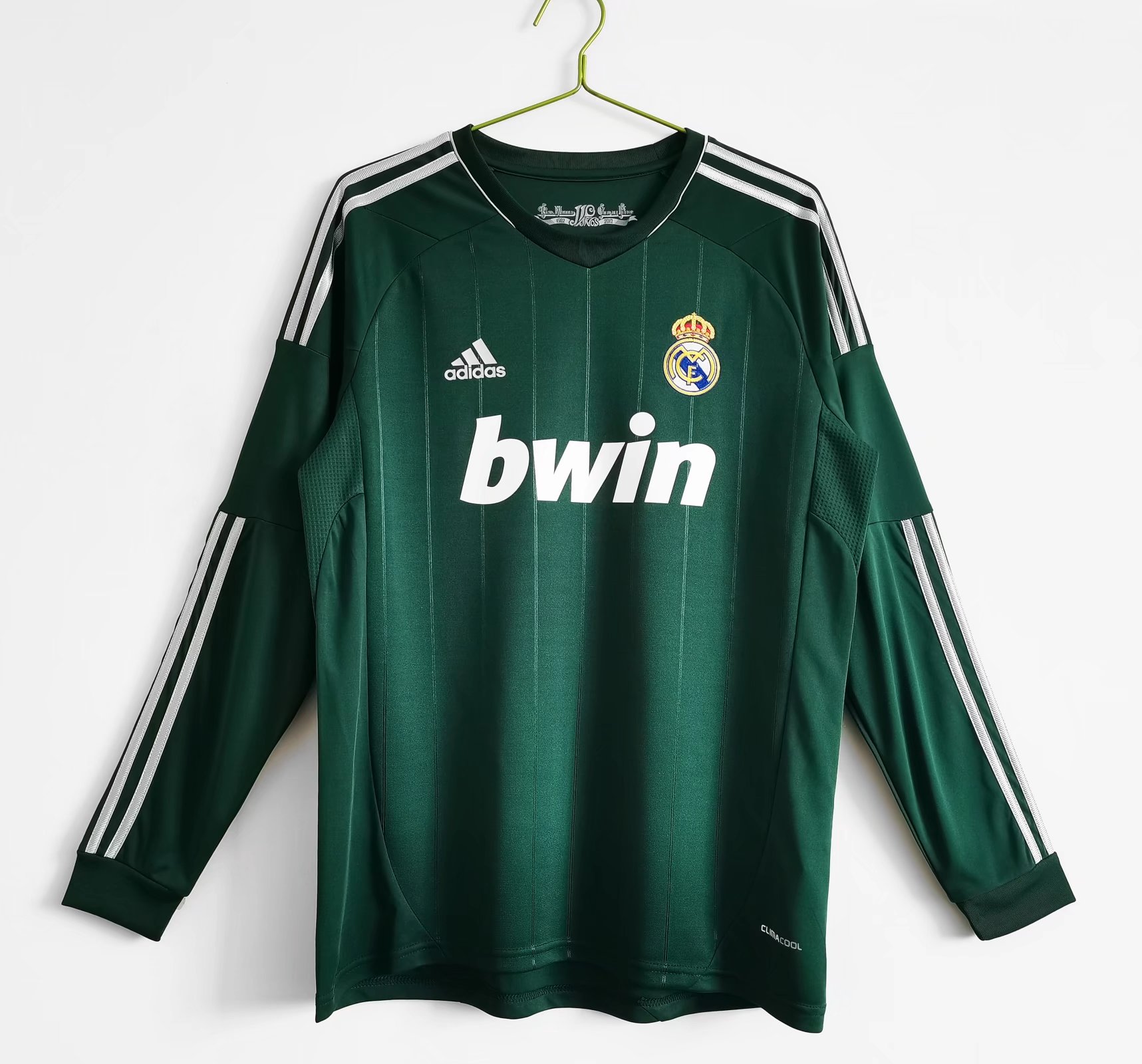 2012-2013 Retro Version Real Madrid 2nd Away Green Thailand LS Soccer Jersey AAA-710/601