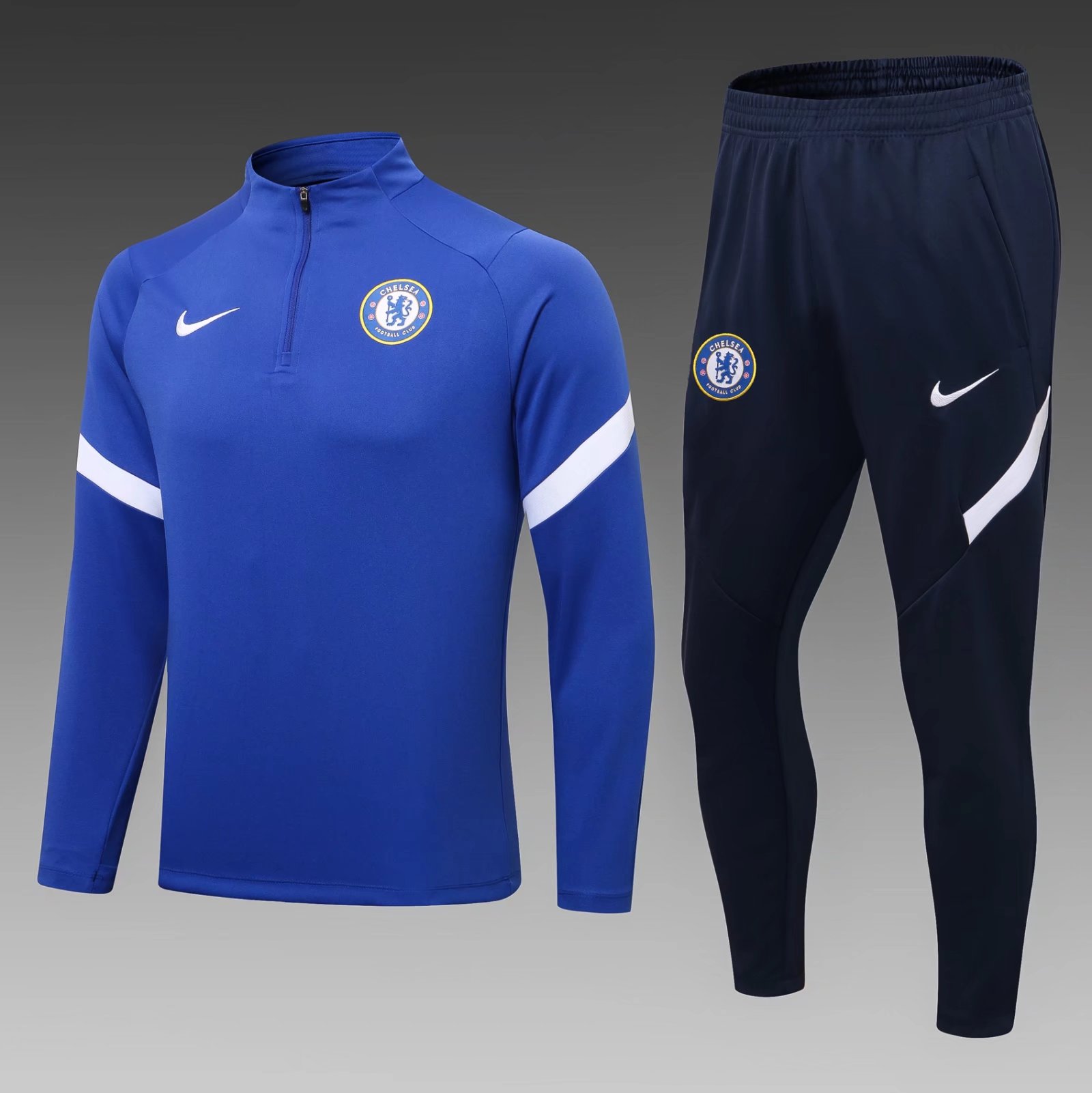 2021-2022 Chelsea Blue Thailand Soccer Tracksuit Uniform-411