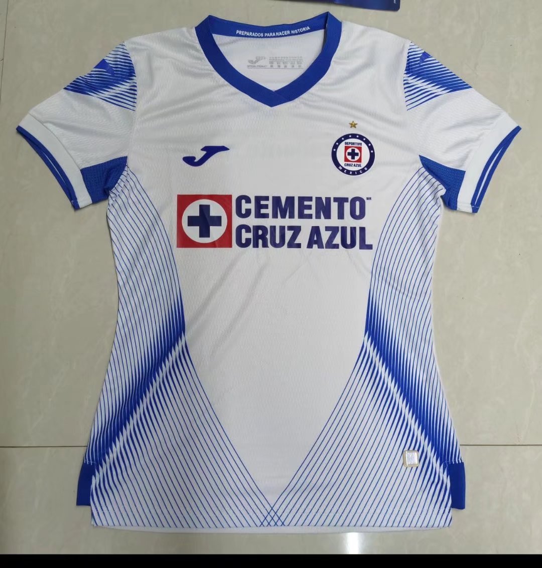 2021/22 Cruz Azul Away White Thailand Female Soccer Jersey-912