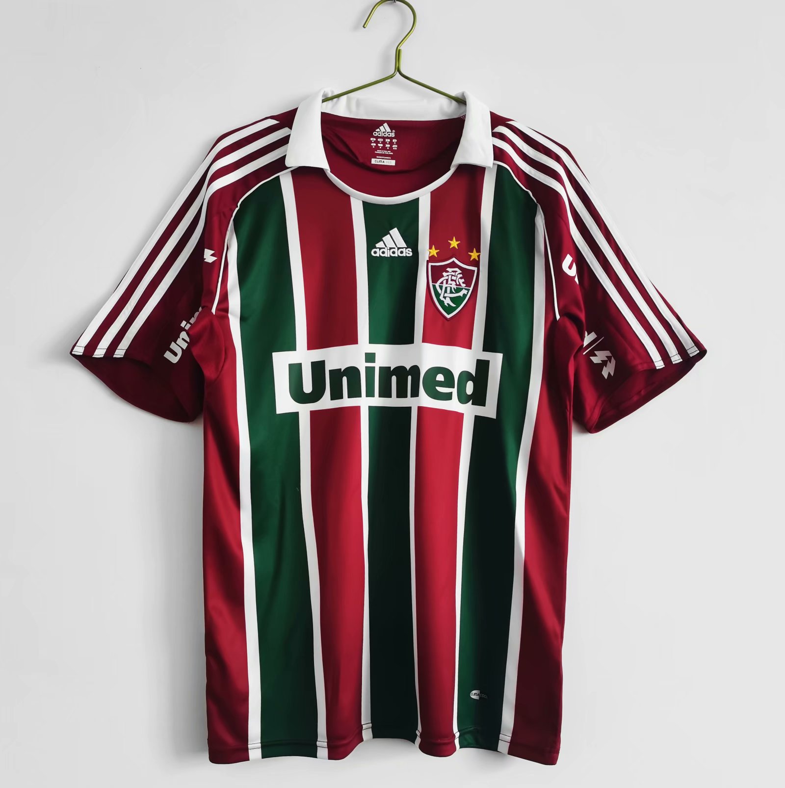 2008-09 Retro Version Fluminense FC Home Red & Green Thailand Soccer Jersey AAA-710