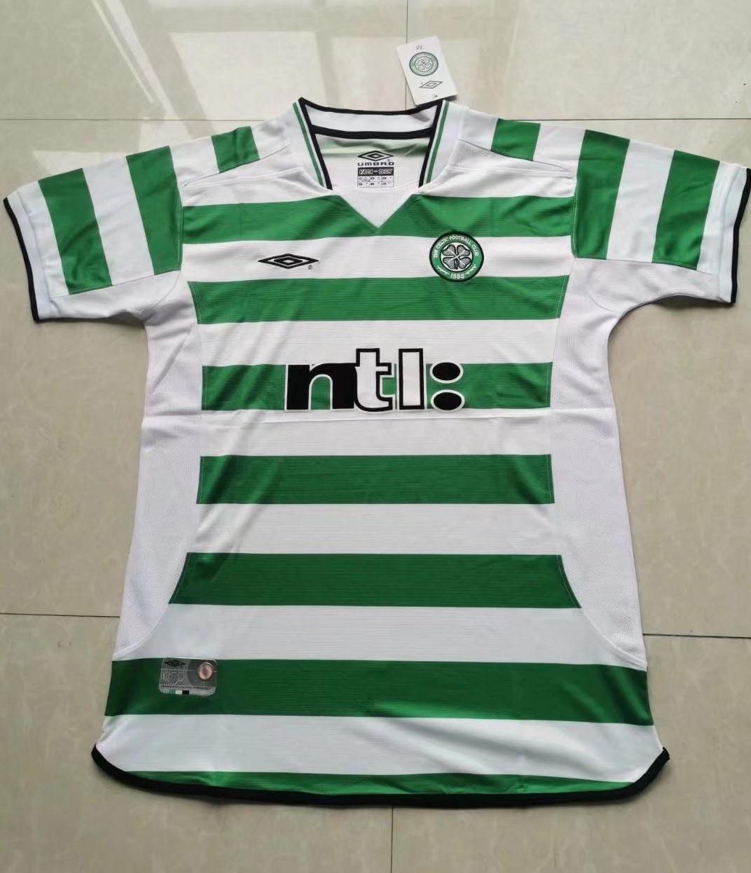 Retro Verison Celtic Home White & Green Thailand Soccer Jersey AAA-41