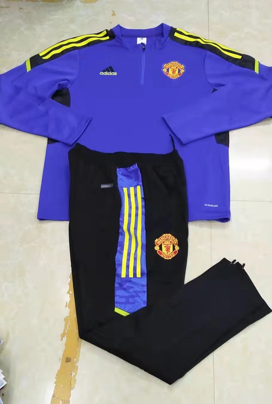 2021-22 Manchester United Purple Thailand Tracksuit Uniform-411