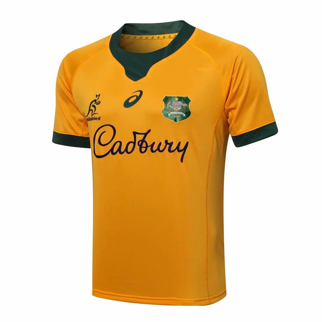 2021/22 Australia Yellow Thailand Rugby Shirts-805