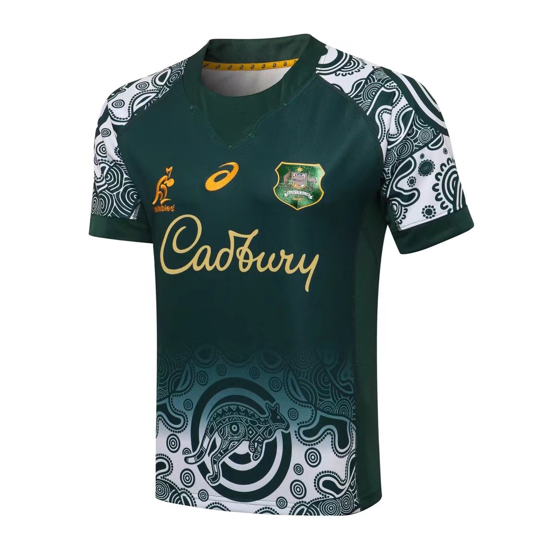 2021/22 Australia Home Green Thailand Rugby Shirts-805