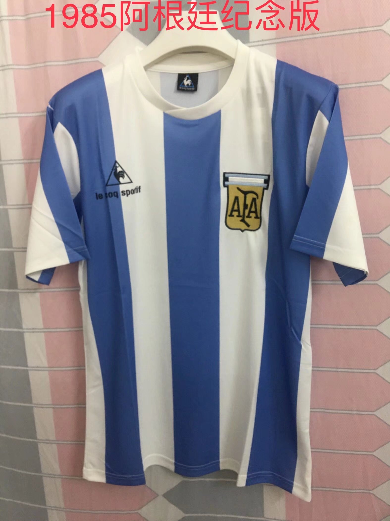 Retro Version Argentina Home Blue&White Thailand Soccer Jersey AAA-709