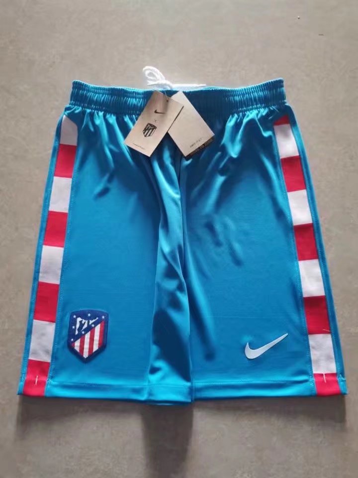 2021/22 Atletico Madrid 2nd Away Blue Thailand Soccer Shorts-509