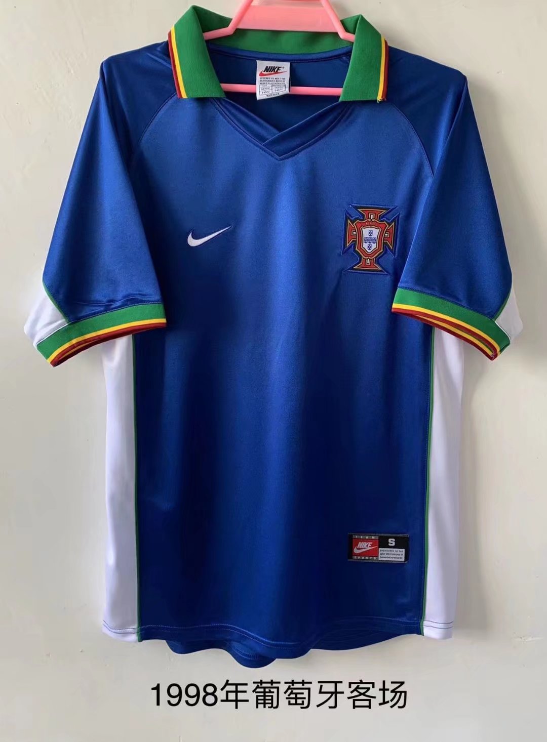 1998 Retro Version Portugal Blue Thailand Soccer Jersey AAA-DG