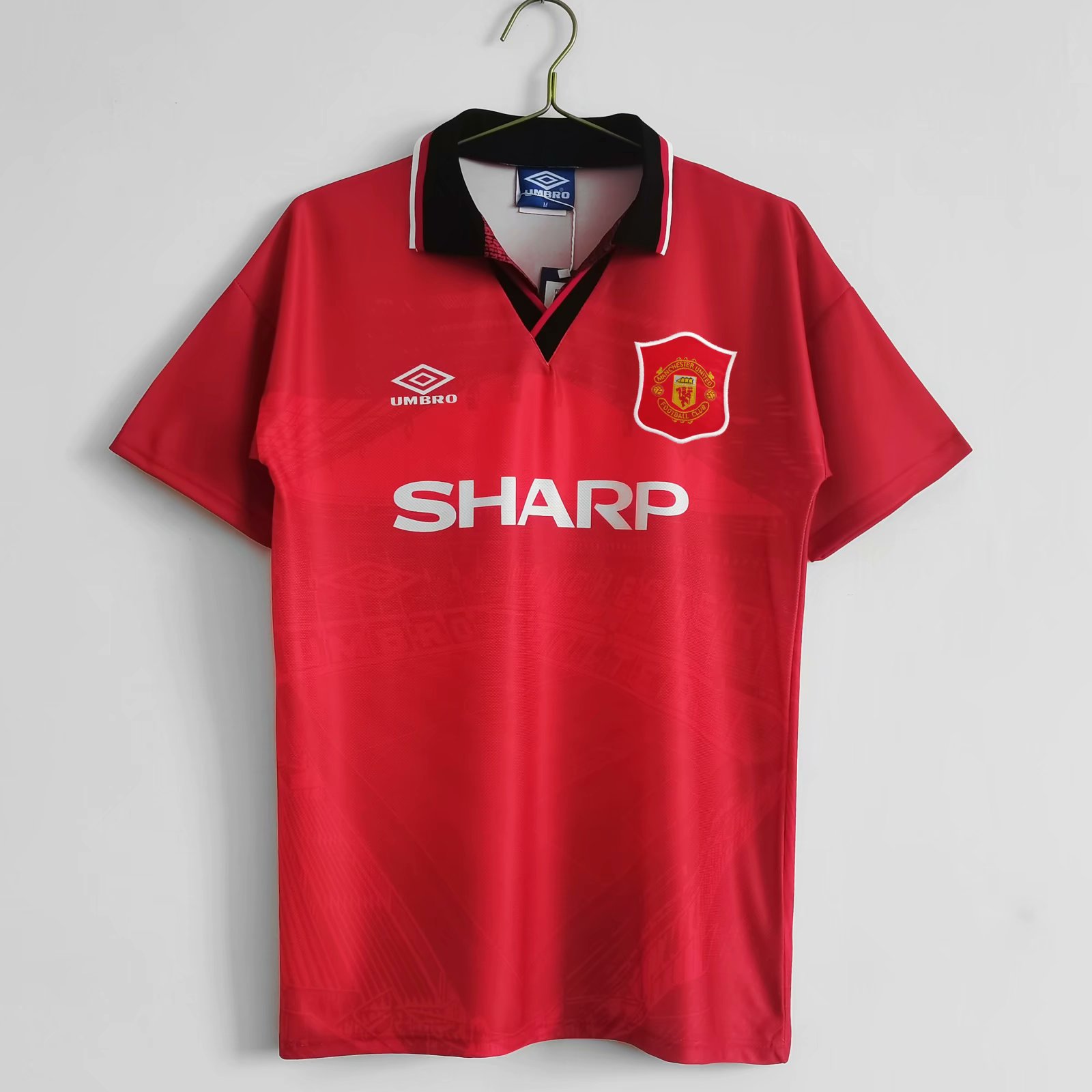 94-96 Retro Manchester United Home Red Thailand Soccer Jersey AAA-710/709