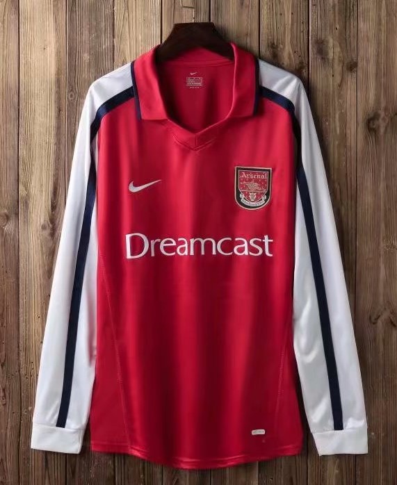 2000Retro Version Arsenal Home Red LS Thailand Soccer Jersey AAA-SL