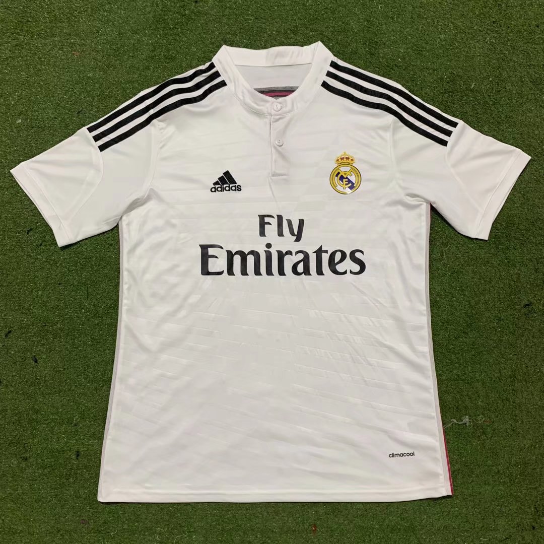 14-15 Retro Version Real Madrid Home White Thailand Soccer Jersey AAA-301