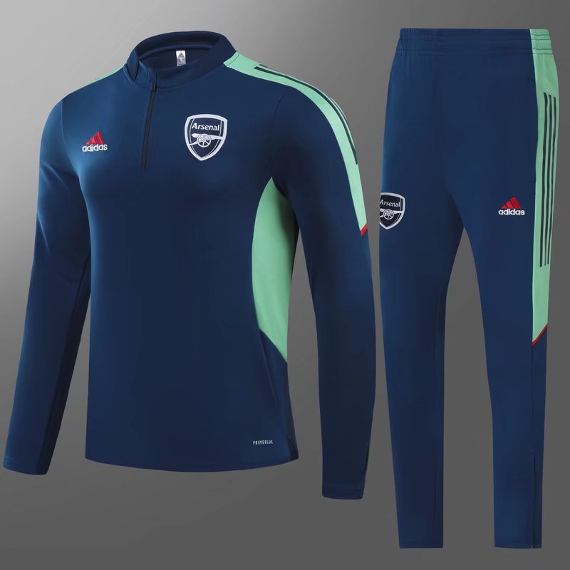 2021-2022 Arsenal Royal Blue Soccer Tracksuit Uniform-GDP