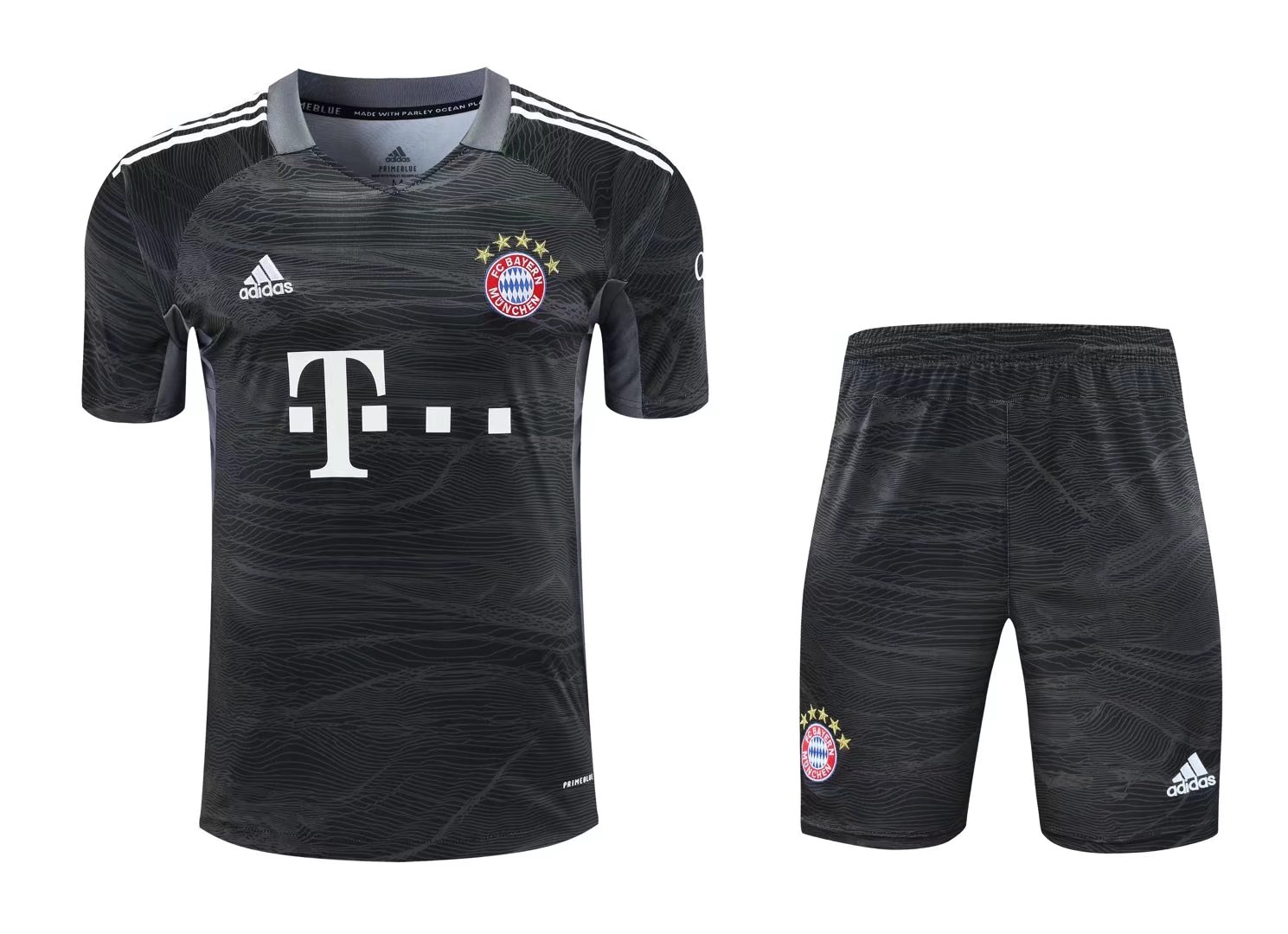 2021/22 Bayern München Goalkeeper Black & Gray Thailand Soccer Uniform-418