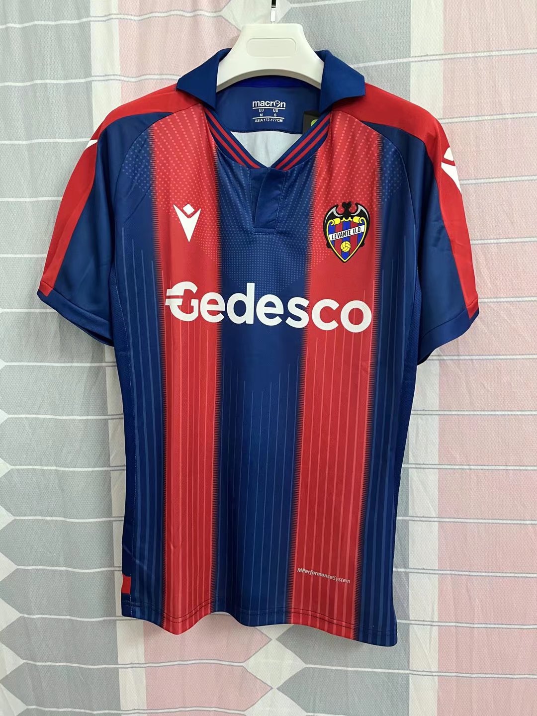 With Adv on the front Levante UD Home Red & Black Thailand Soccer Jersey AAA-709