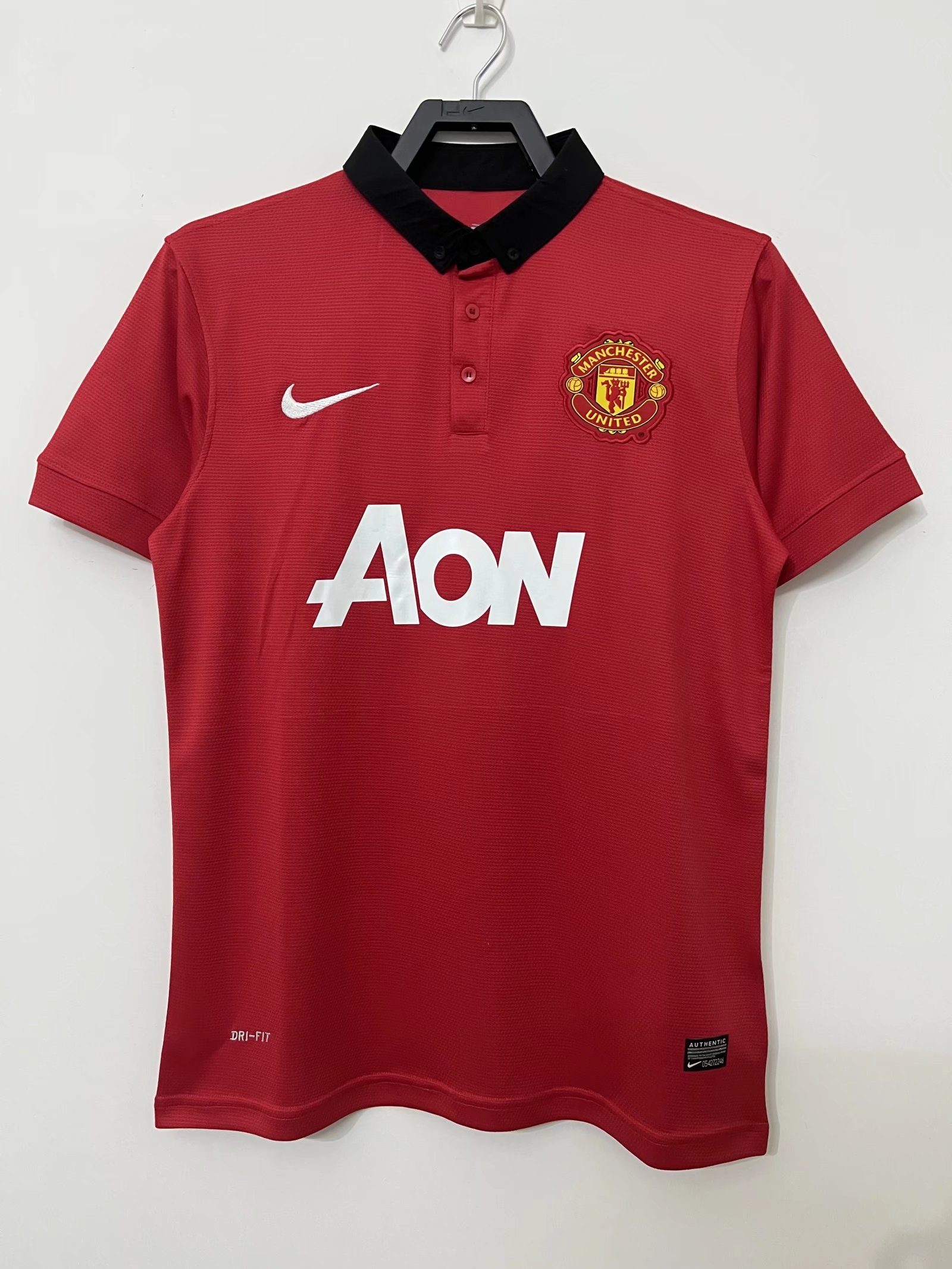 13-14 Retro Manchester United Home Red Thailand Soccer Jersey AAA-811