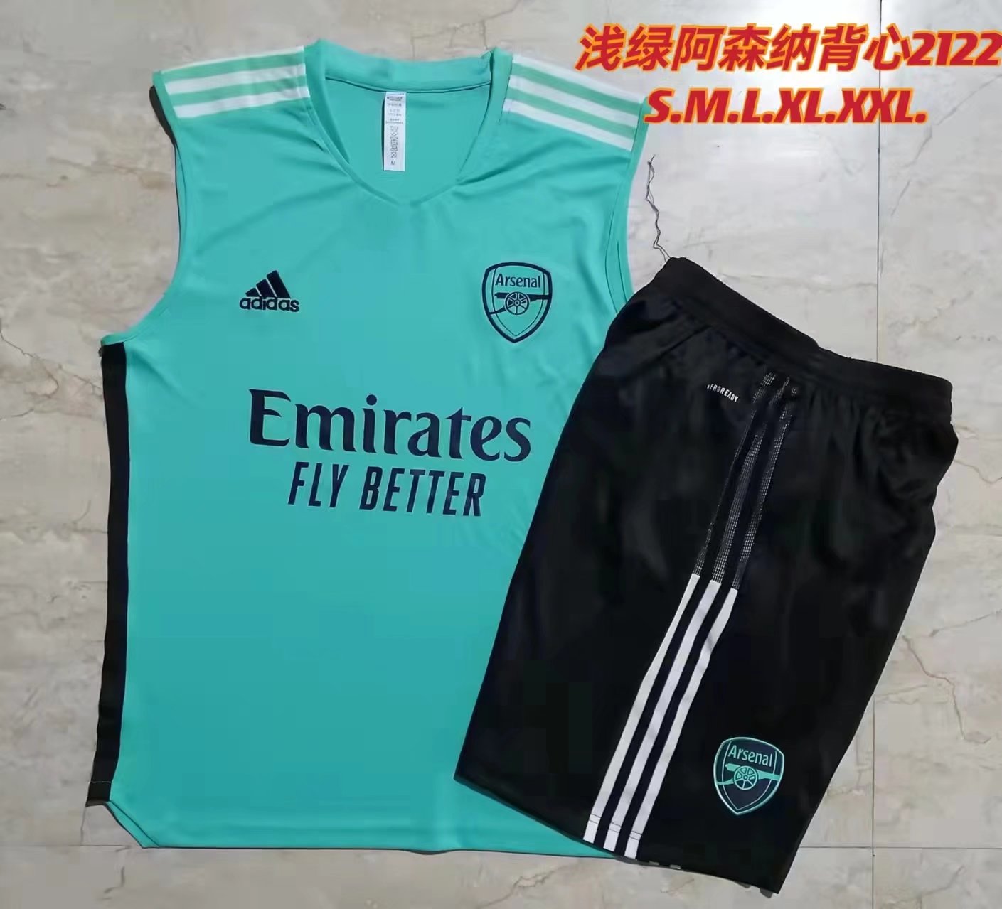 2021-2022 Arsenal Green Shorts-Sleeve Thailand Soccer Jersey Vest-815