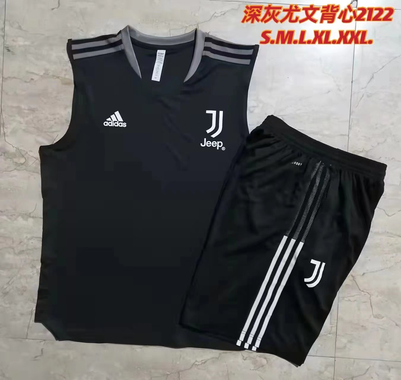 2021-2022 Juventus FC Dark Gray Shorts-Sleeve Thailand Soccer Vest-815