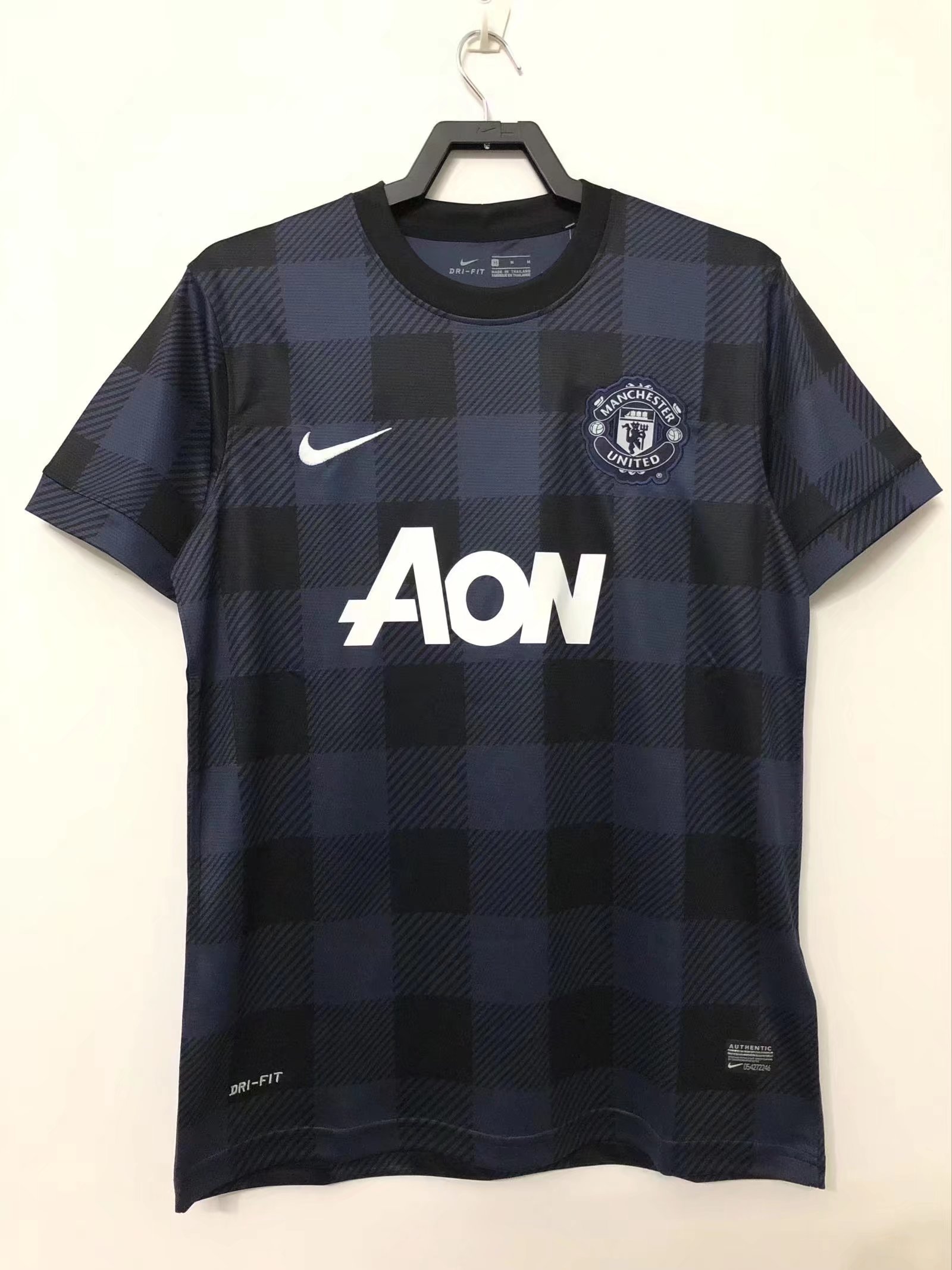 1314 Retro Version Manchester United Away Black Thailand Soccer Jersey AAA-811