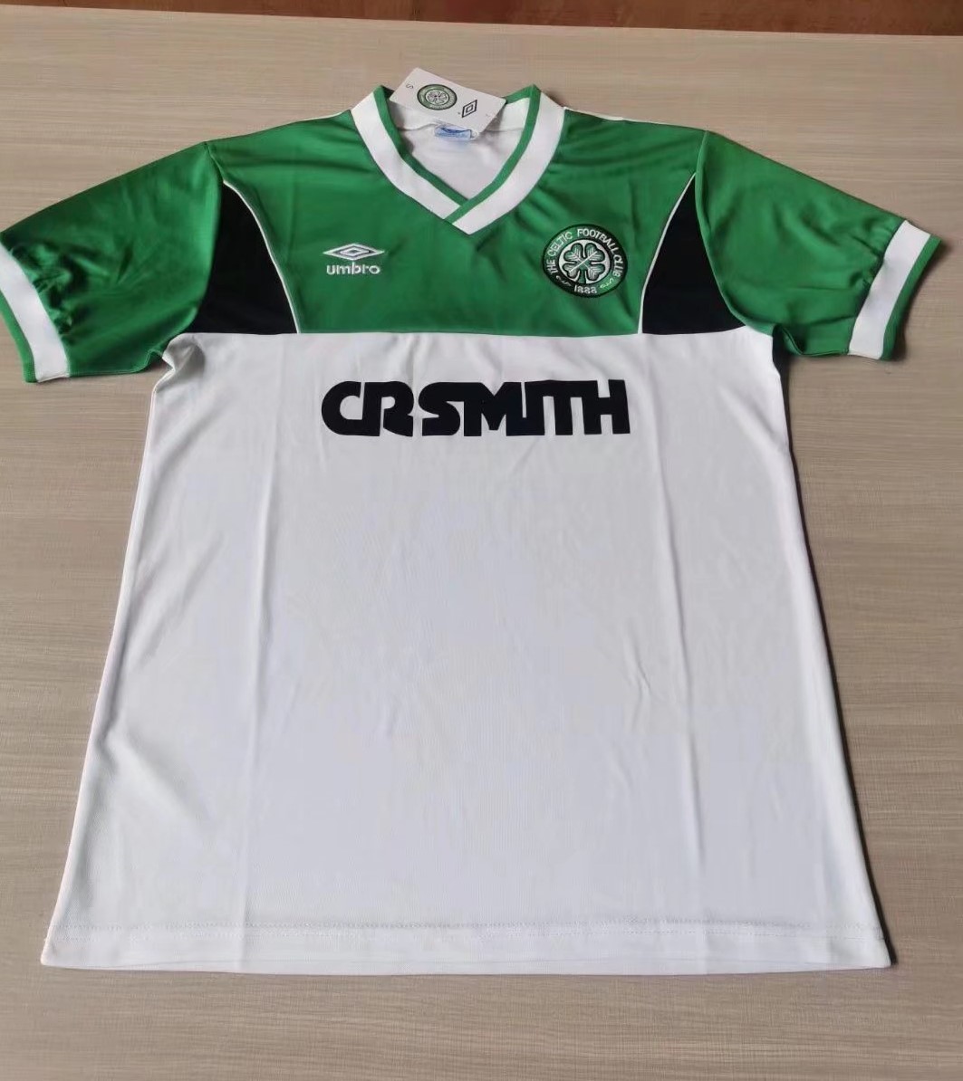 85-86 Retro Verison Celtic Home White Thailand Soccer Jersey AAA-2041