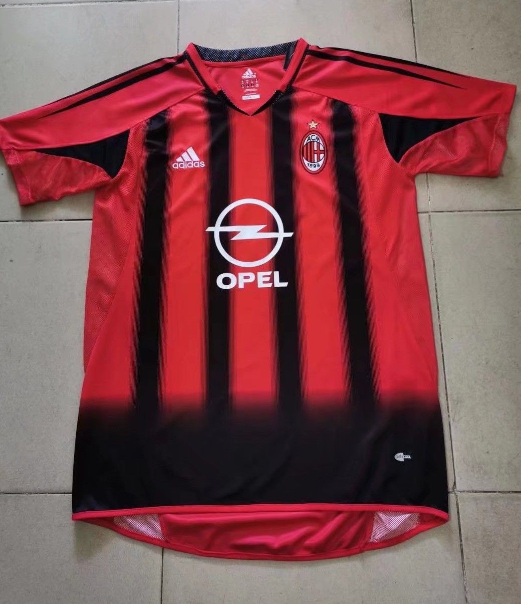 04-05 Retro Version AC Milan Home Red & Black Thailand Soccer Jersey AAA-2041/1041