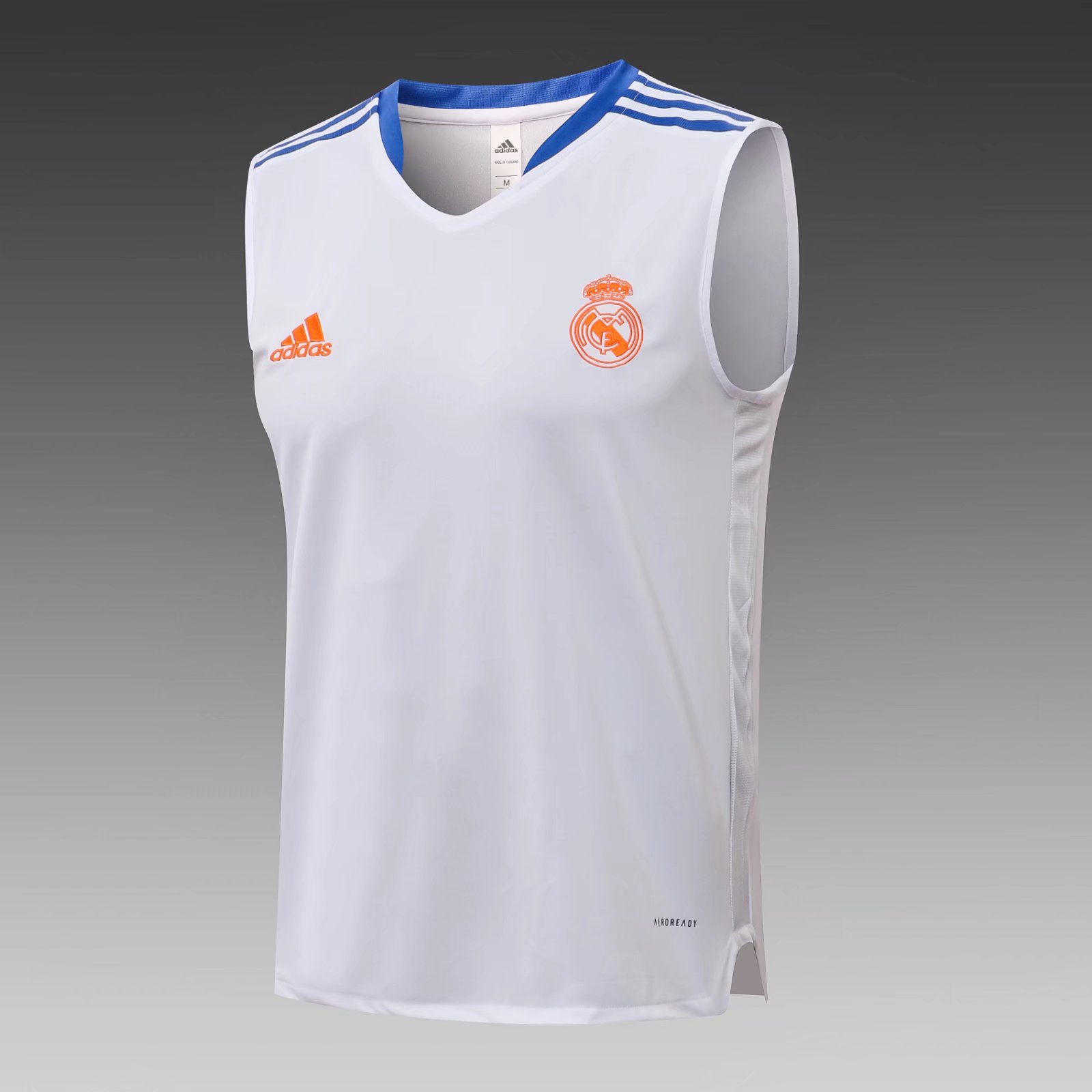 2021/2022 Real Madrid White Shorts-Sleeve Thailand Tracksuit Vest-815