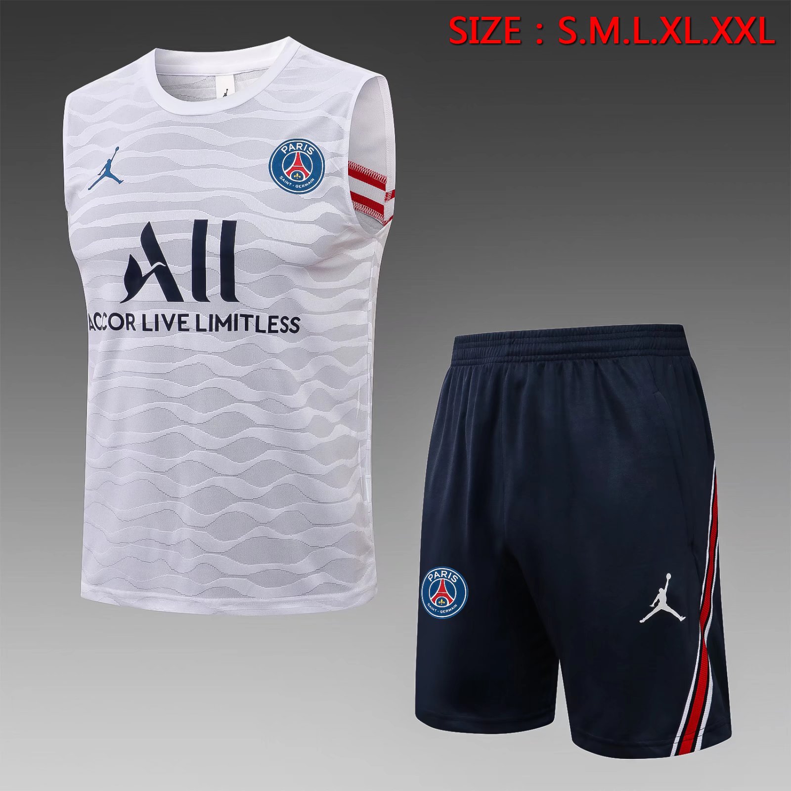 2021-22 Paris SG White Thailand Soccer Vest Uniform-815