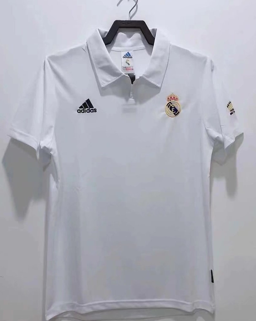 2002-2003 Retro Version Real Madrid Home White Thailand Soccer Jersey AAA-811